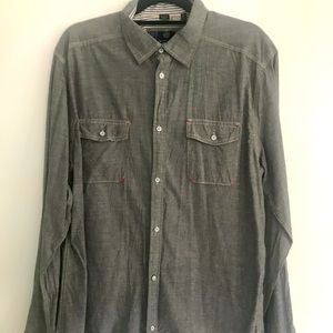 Buffalo Men’s long sleeve lightweight cotton denim shirt
